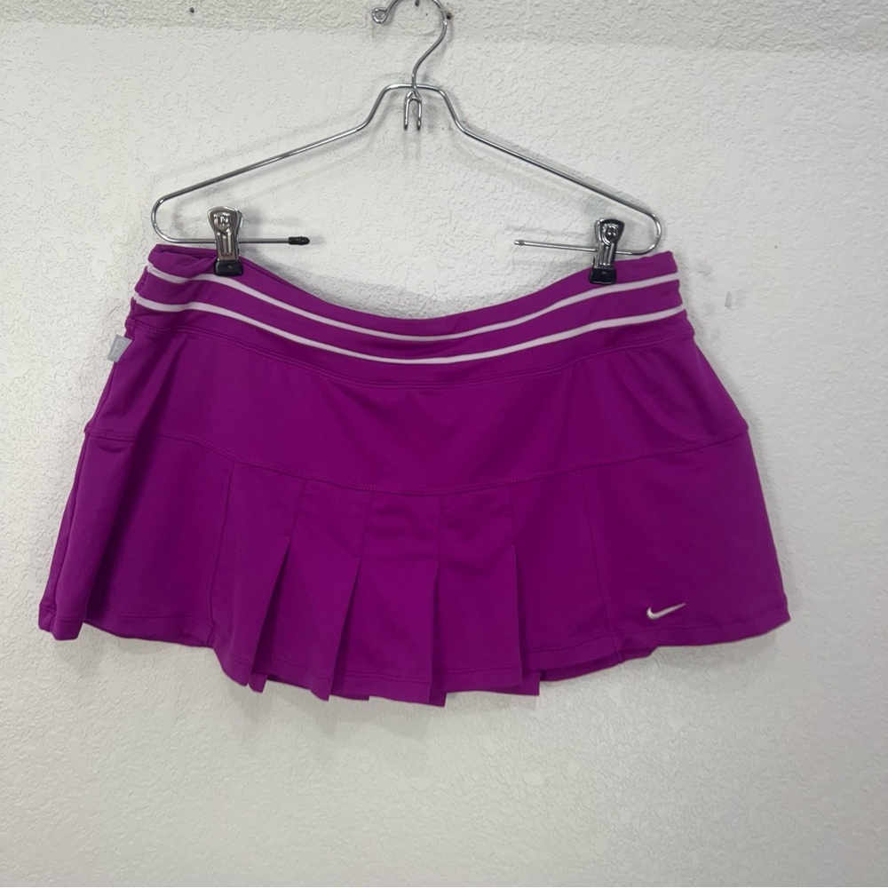 Nike Purple pleated Skater Mini Skirt womens size XL basic tennis skort w shorts